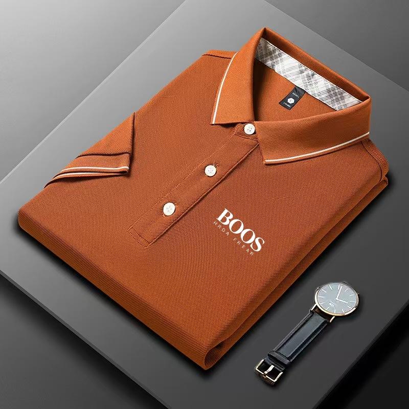 New Style Embroidered Mens High-end Summer Loose Short-sleeved POLO Shirt Casual and Fashionable Top