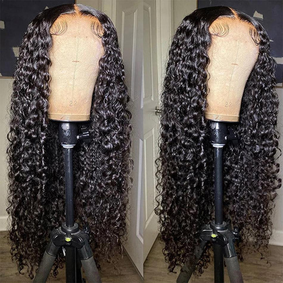 Water Wave Lace Front Wigs Glueless Wig Human Hair Ready To Wear Wigs Brazilian Lace Frontal Human