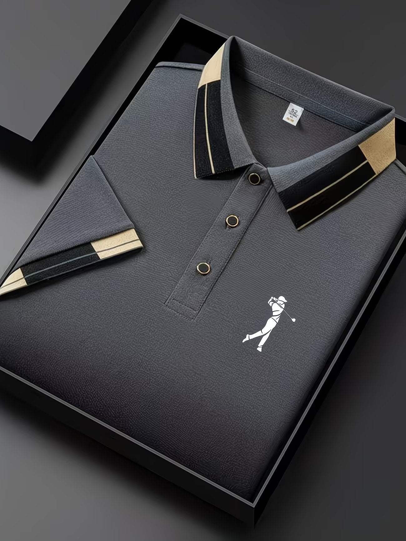Mens Summer Business Casual Polo Shirt Short Sleeve Flip Collar Breathable T-Shirt Comfortable