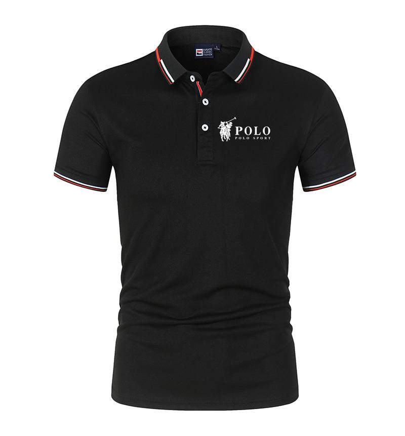 Mens premium summer polo shirt quick drying breathable casual business fashion sports short sleeved