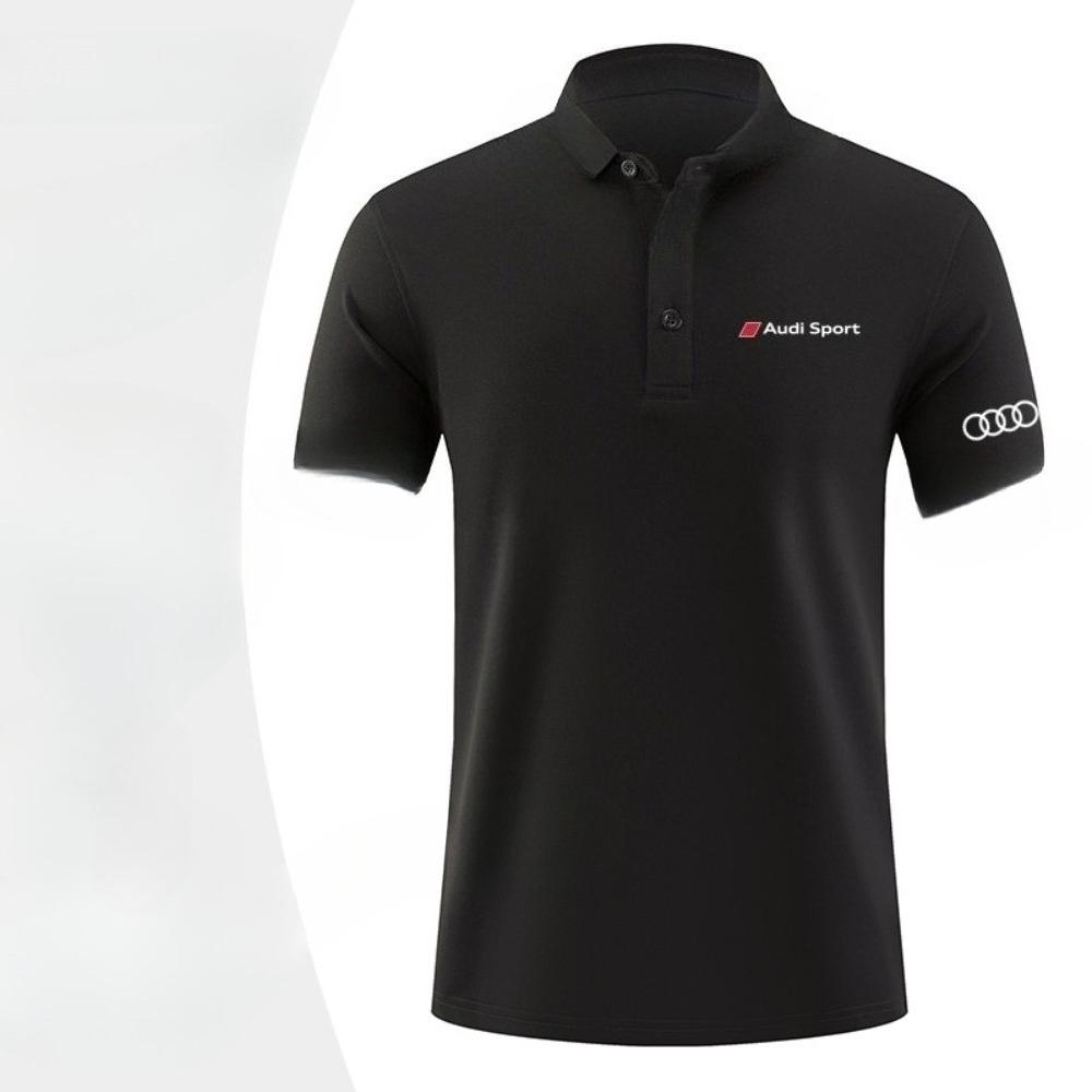 Audi Sport tooling polo shirt summer printing short-sleeved lapel T-shirt custom mens and womens