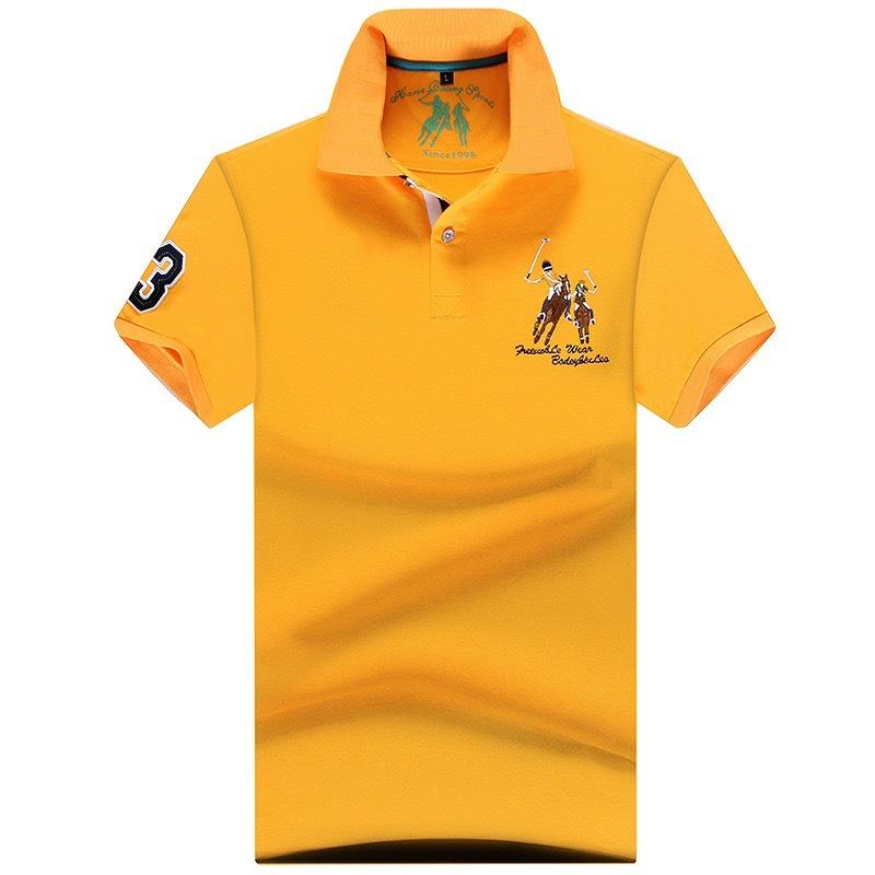 Summer Polo Shirt Man Solid Plus Size Polo Shirt Men Casual Short Sleeve Lapel Button Shirt