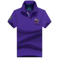 Summer Polo Shirt Man Solid Plus Size Polo Shirt Men Casual Short Sleeve Lapel Button Shirt