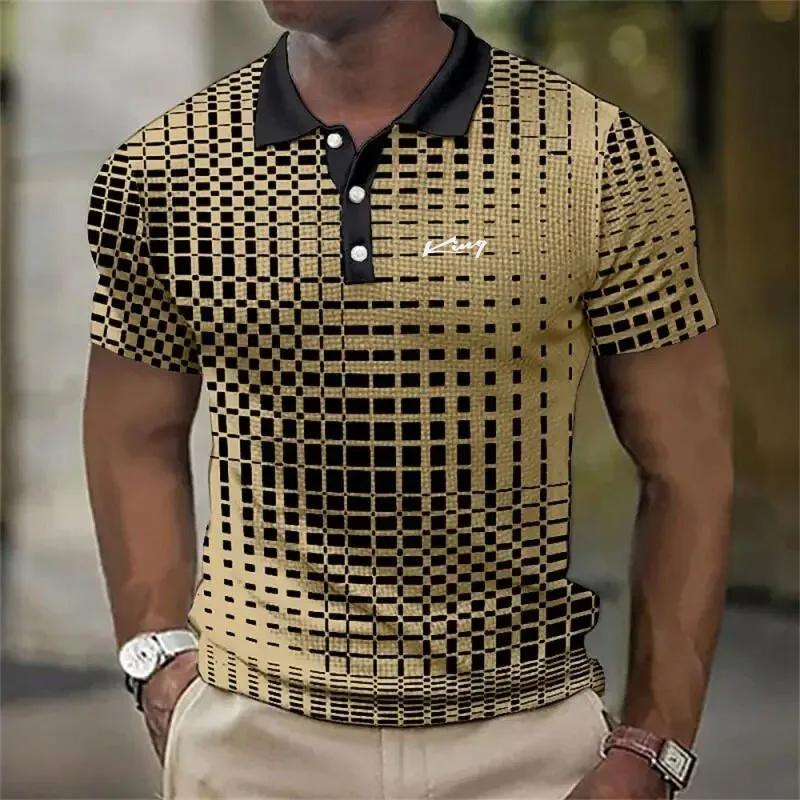 Polyester Mens Polo Shirts Casual Solid Color Short Sleeve Polo Shirts for Men New Summer Desinger