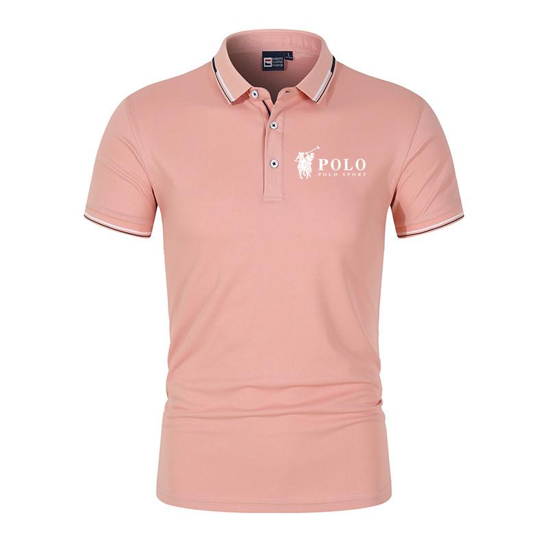 Mens premium summer polo shirt quick drying breathable casual business fashion sports short sleeved