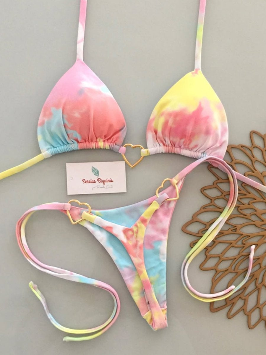 Micro Bikini 2026 Swimwear Women Swimsuit Sexy String Brazilian Bikini Set Halter Solid Biquini Push