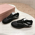 Designer Gymnasium Casual Shoes Suede Trainers Technical Black White Fabric Sneakers for Women