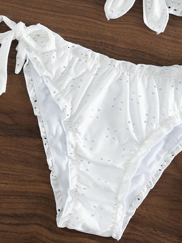 Circyy Ruffle Bikini Set Women Sexy Swimsuit Two-Piece Lace Up Bow Backless Female Swimwear Bathing