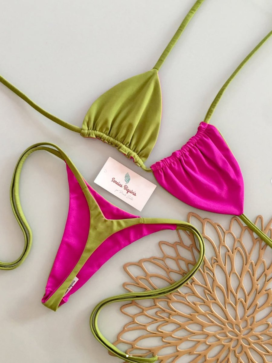 Micro Bikini 2026 Swimwear Women Swimsuit Sexy String Brazilian Bikini Set Halter Solid Biquini Push