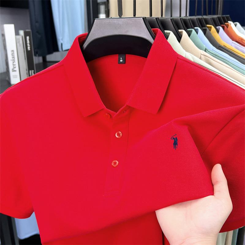 2026 Mens premium summer polo shirt quick drying breathable casual business fashion sports short