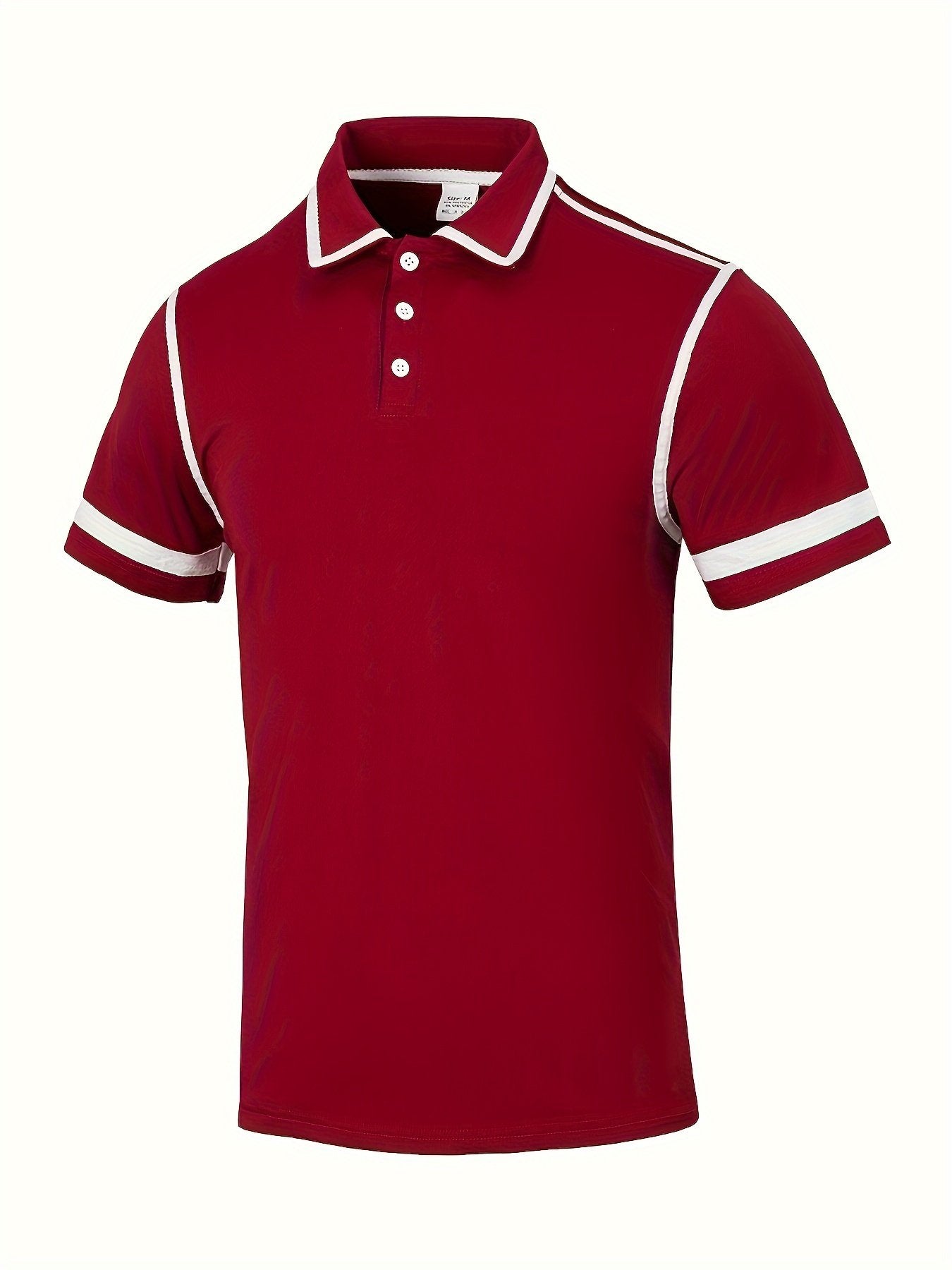 2026 Summer New Style Mens Short-Sleeved Polo Shirt with 3D Stripes Pattern Print - Comfortable Soft