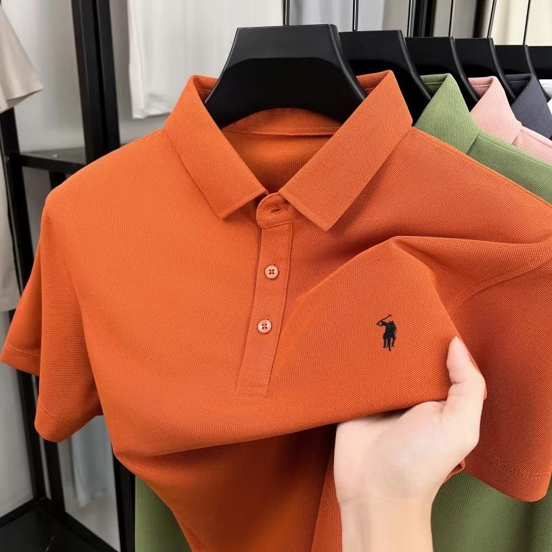 2026 Mens premium summer polo shirt quick drying breathable casual business fashion sports short