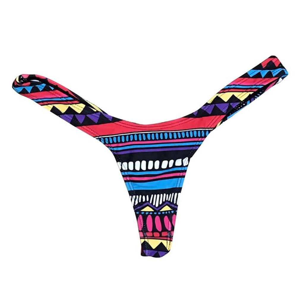 Women Brazilian Print Bikini Bottom Thong Bathing Beach Swimsuit Swimwear Bathing Suit for Women