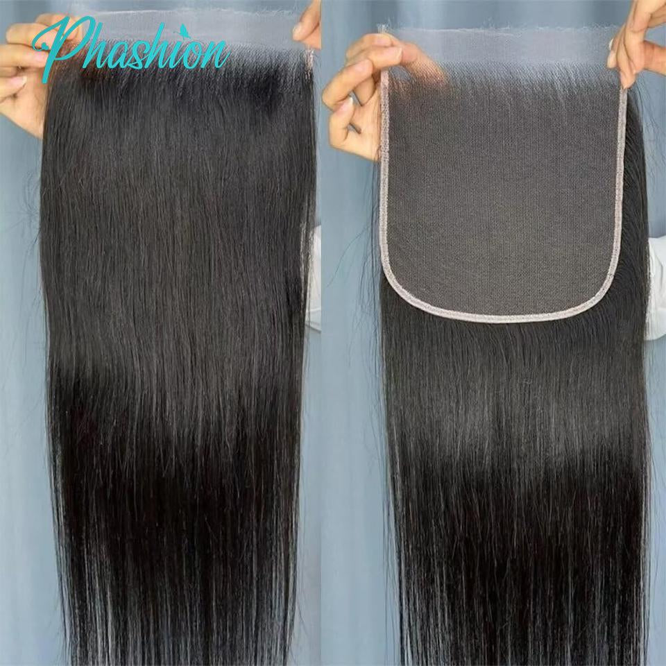 Phashion HD 13x6 13x4 Lace Frontal Straight Pre Plucked 4x4 5x5 6x6 Swiss Full Closure Only Natural