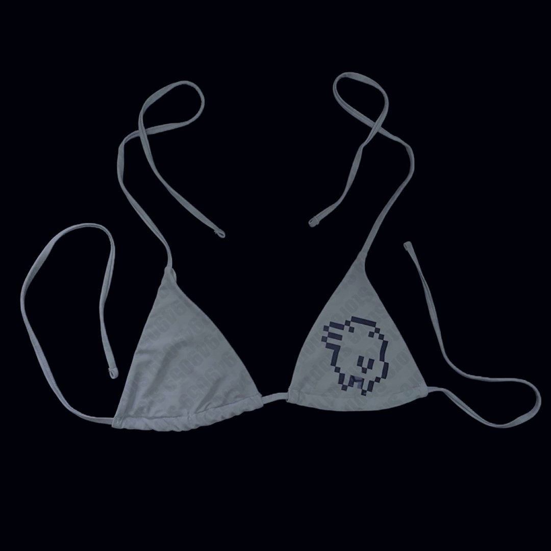 Y2k Swimsuit Cute Print Push-up Padded Bra Thong Two Pieces Swimwear Beachwear Bathing Suit Female