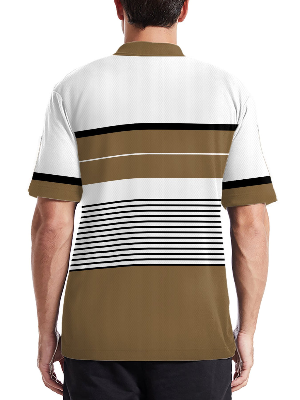 2026 Summer Mens Polo Shirt with Stripes Print Breathable Lightweight Comfortable Casual and
