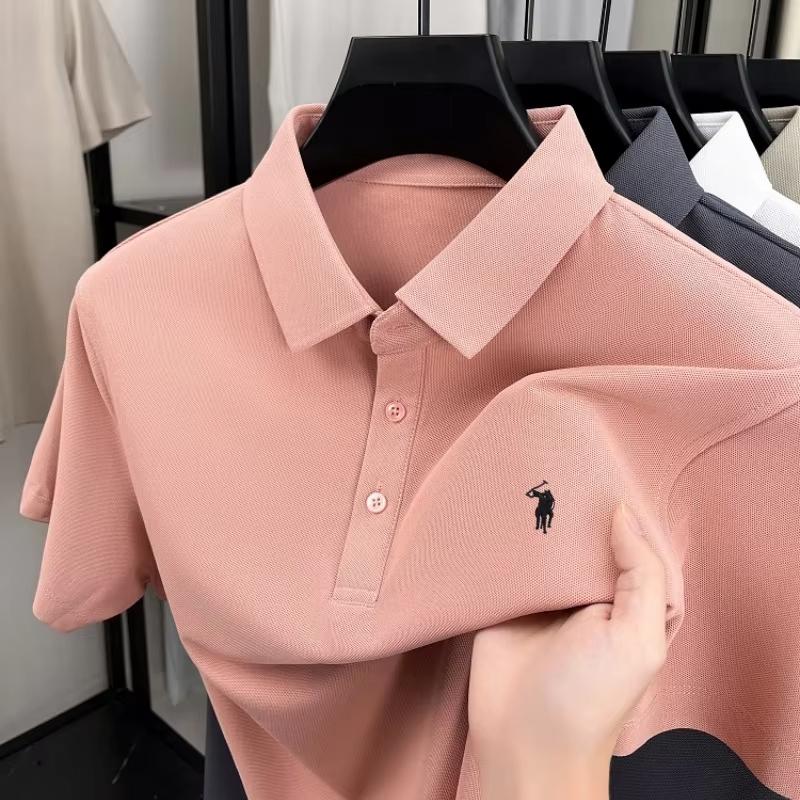 2026 Mens premium summer polo shirt quick drying breathable casual business fashion sports short