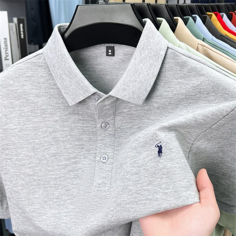 2026 Mens premium summer polo shirt quick drying breathable casual business fashion sports short