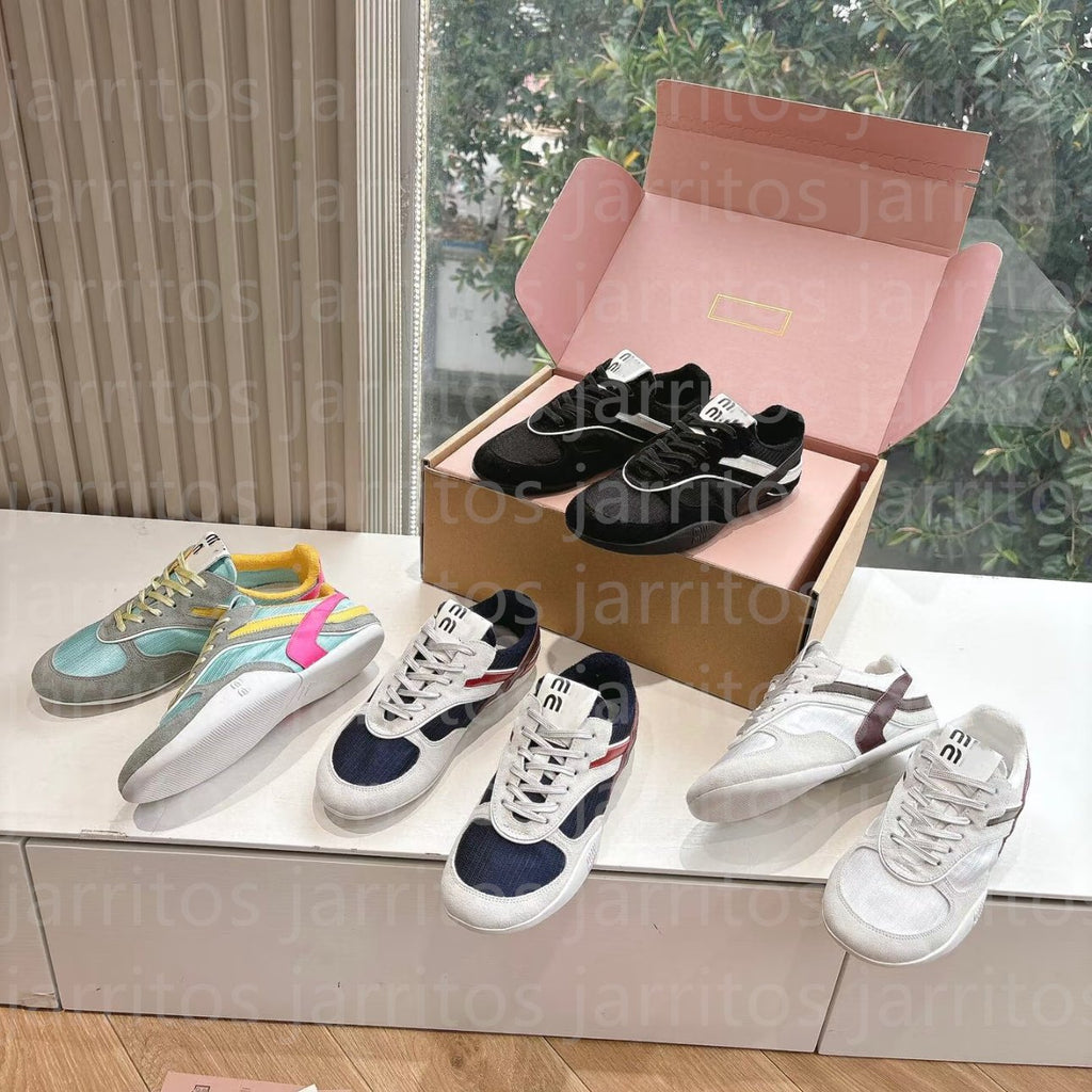 Designer Gymnasium Casual Shoes Suede Trainers Technical Black White Fabric Sneakers for Women