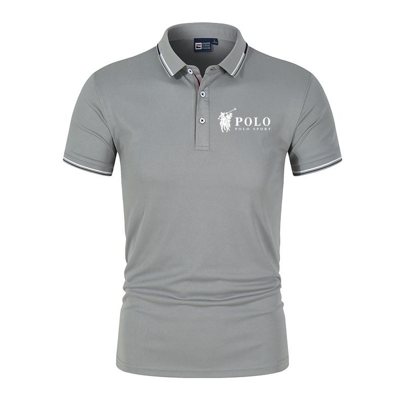 Mens premium summer polo shirt quick drying breathable casual business fashion sports short sleeved