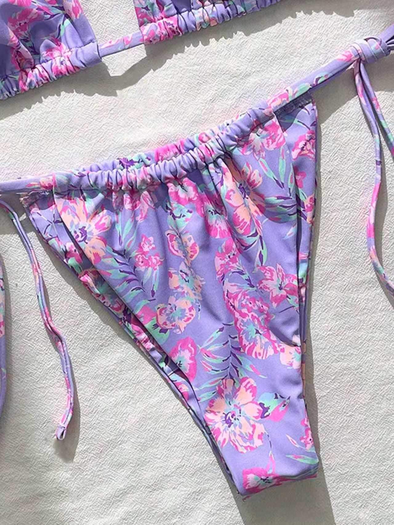New Style Printed Fresh and Sexy Fashionable Women's Two-Piece Strappy Bikini Swimsuit