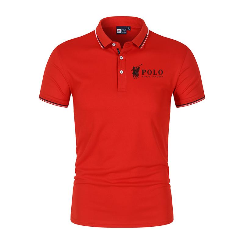 Mens premium summer polo shirt quick drying breathable casual business fashion sports short sleeved