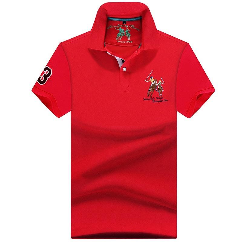 Summer Polo Shirt Man Solid Plus Size Polo Shirt Men Casual Short Sleeve Lapel Button Shirt
