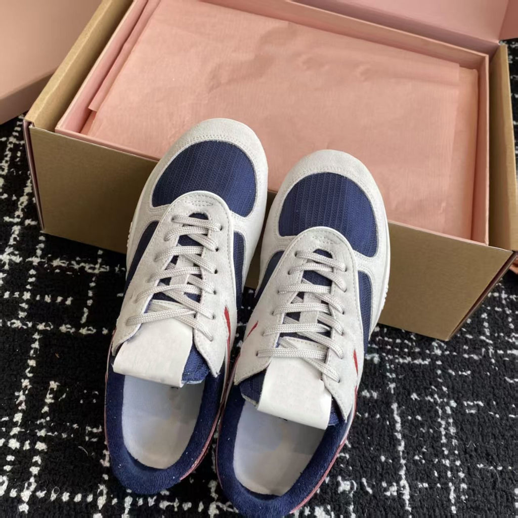 Designer Gymnasium Casual Shoes Suede Trainers Technical Black White Fabric Sneakers for Women