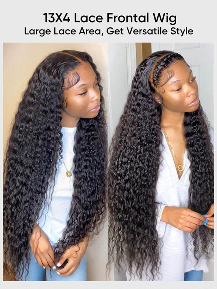 Water Wave Lace Front Wigs Glueless Wig Human Hair Ready To Wear Wigs Brazilian Lace Frontal Human