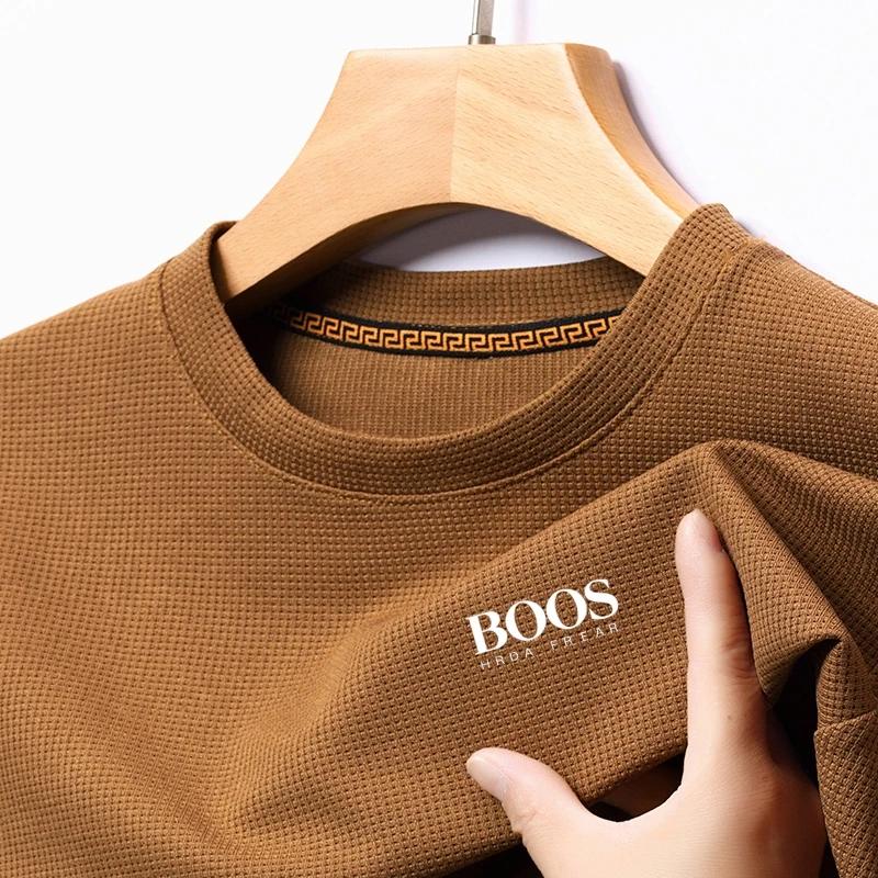 Embroidered New Summer Comfortable Round Neck Short Sleeved T-shirt Mens Casual and Fashionable