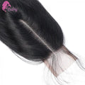 2x6 Straight Human Hair Lace Closure Natural Color Pre-Plucked 100% Brazilian Virgin Hair 10-20 Inch