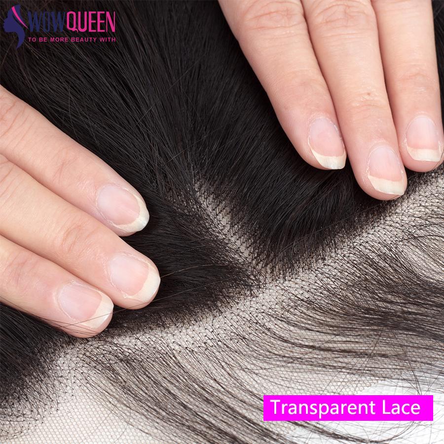 Straight 4x4 5x5 6x6 Lace Closure Only 100% Human Hair Transparent 13x4 Lace Frontal Human Hair Ear