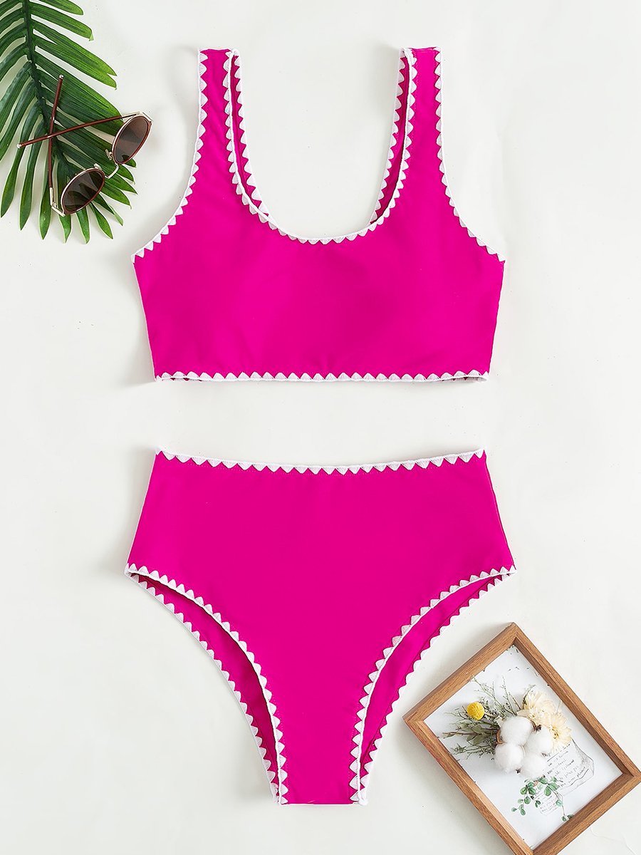 High Waist Bikini Woman 2026 New Sexy Lace Swimwear Women Swimsuit High Cut Push Up Bikinis Set 2