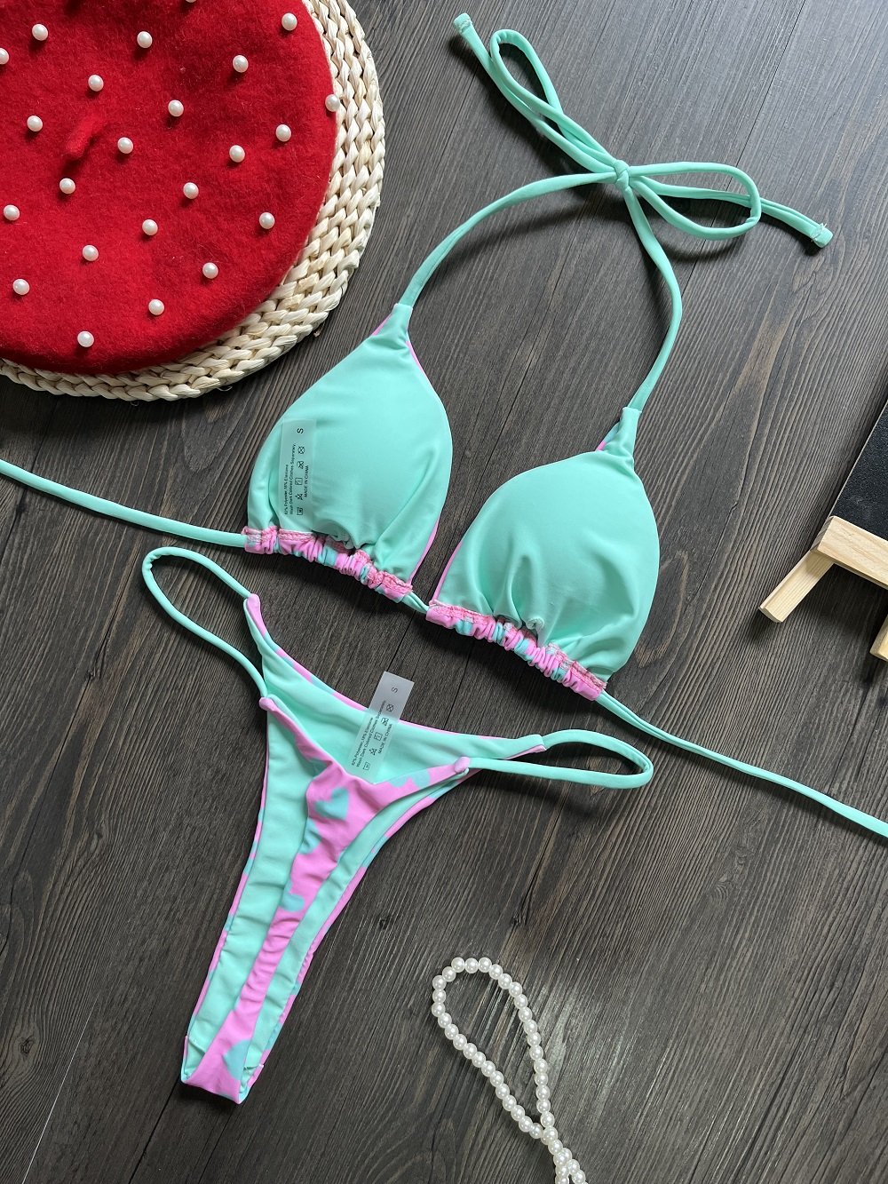 RUOTONGSEPT Cute Print Thong Women Swimsuit Push Up Sexy 2026 Bikini Set 2-piece Swimwear Female