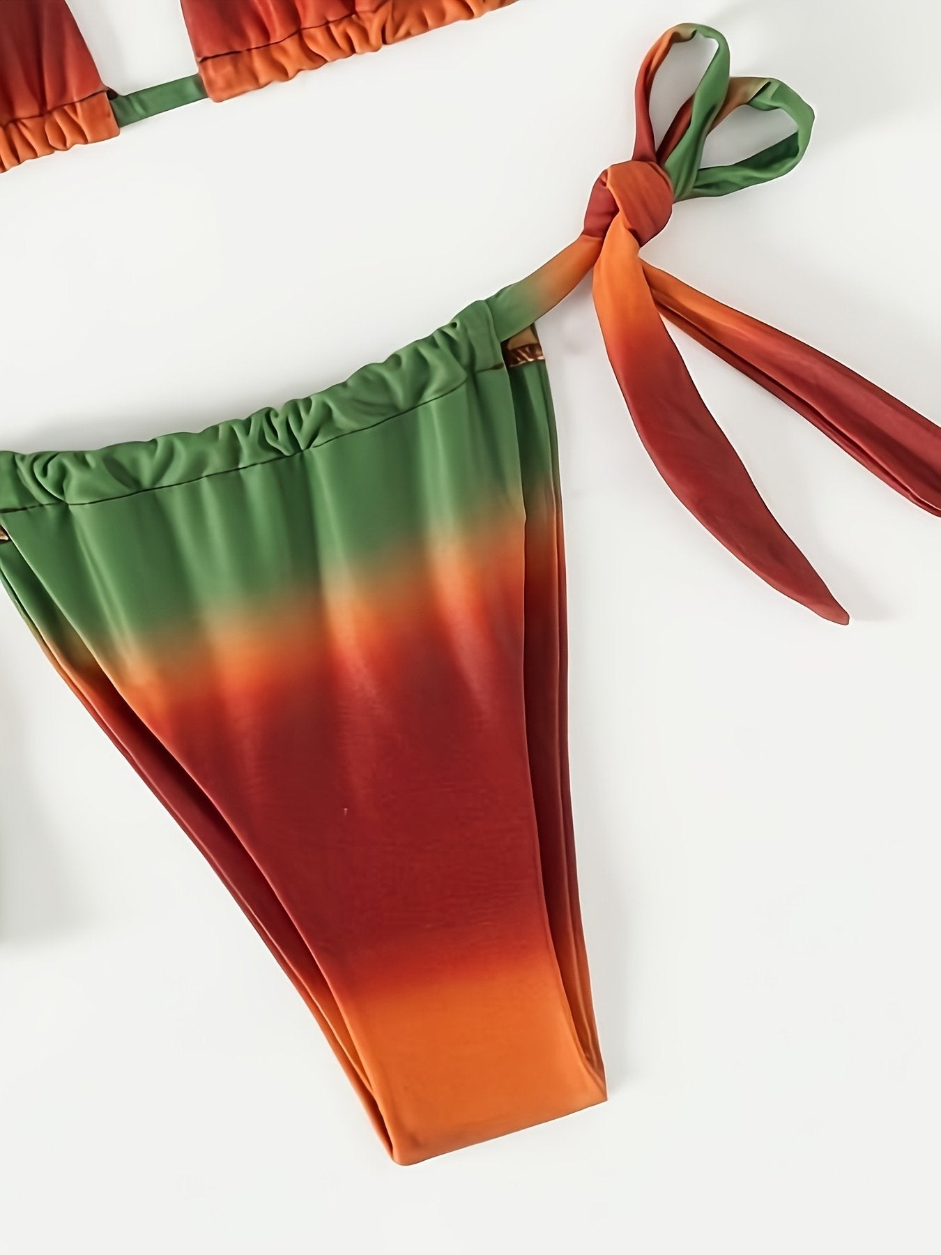 New Gradient Color Bikini Swimsuit European and American Three-Point Style Sexy Swimsuit for Women