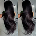 42 Inch 250 Density Bone Straight Lace Frontal Wig Human Hair Wig 13x6 Hd Transparent Lace Frontal