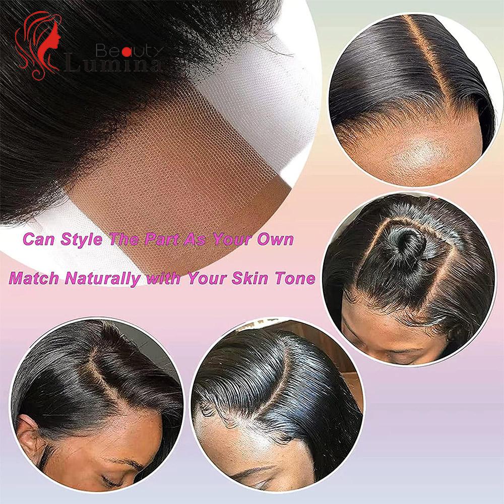 Straight Lace Closure Only Straight Human Hair Real HD Transparent Lace Frontals 4x4 Lace Closure