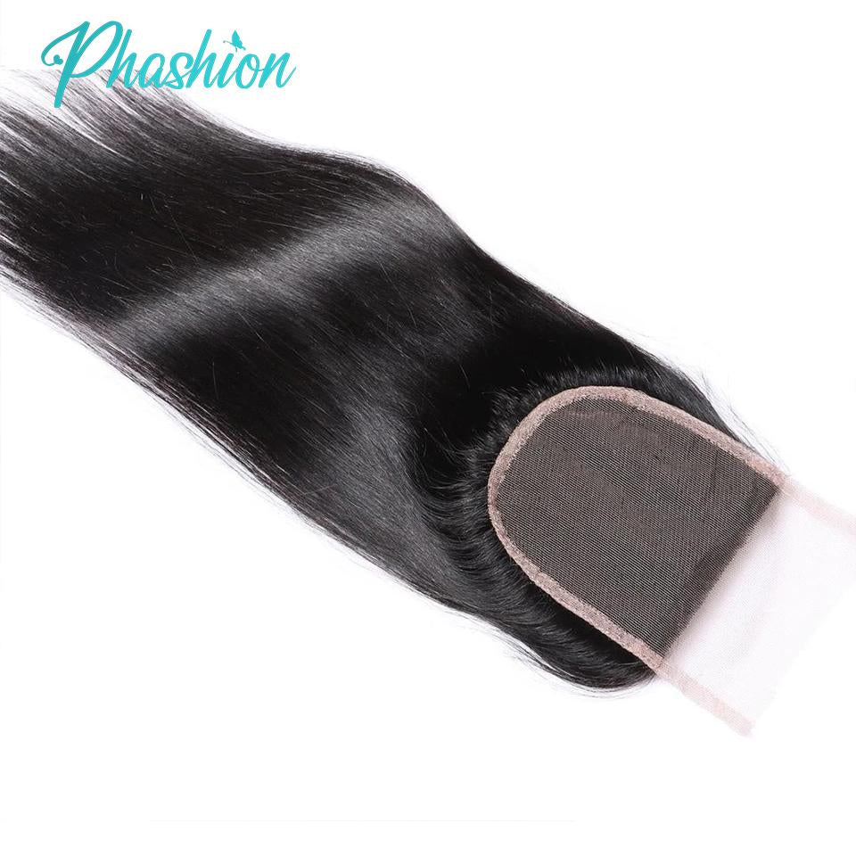 Phashion 24 26 Inch 5x5 4x4 Straight Lace Closure Only Pre Plucked Long Full Swiss Transparent Lace