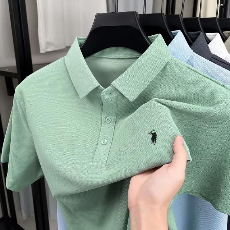 2026 Mens premium summer polo shirt quick drying breathable casual business fashion sports short