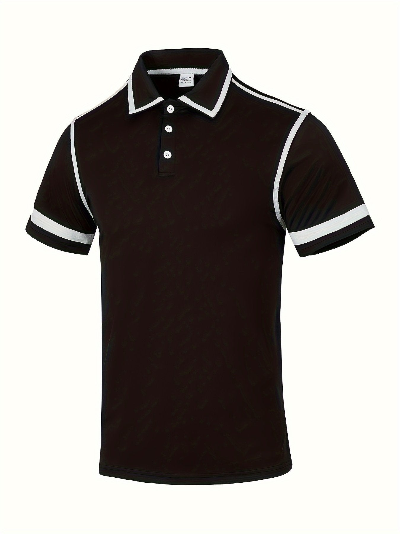 2026 Summer New Style Mens Short-Sleeved Polo Shirt with 3D Stripes Pattern Print - Comfortable Soft
