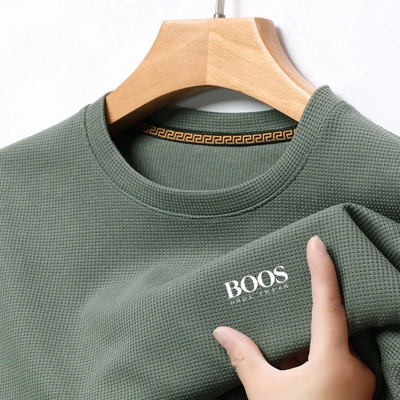 Embroidered New Summer Comfortable Round Neck Short Sleeved T-shirt Mens Casual and Fashionable