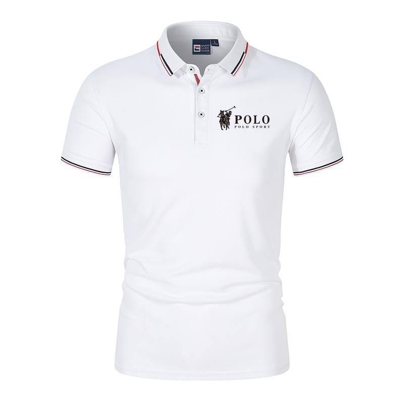 Mens premium summer polo shirt quick drying breathable casual business fashion sports short sleeved
