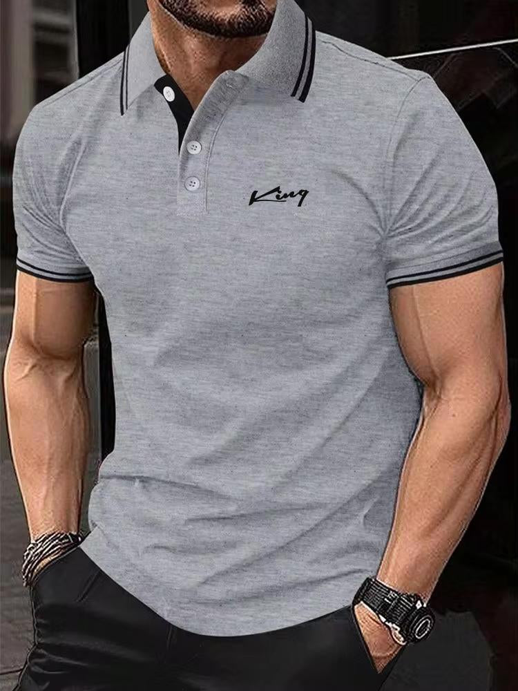 New Polyester Mens Polos Solid Color Classic Polo Shirt Men Short Sleeve Top Quality Casual Business