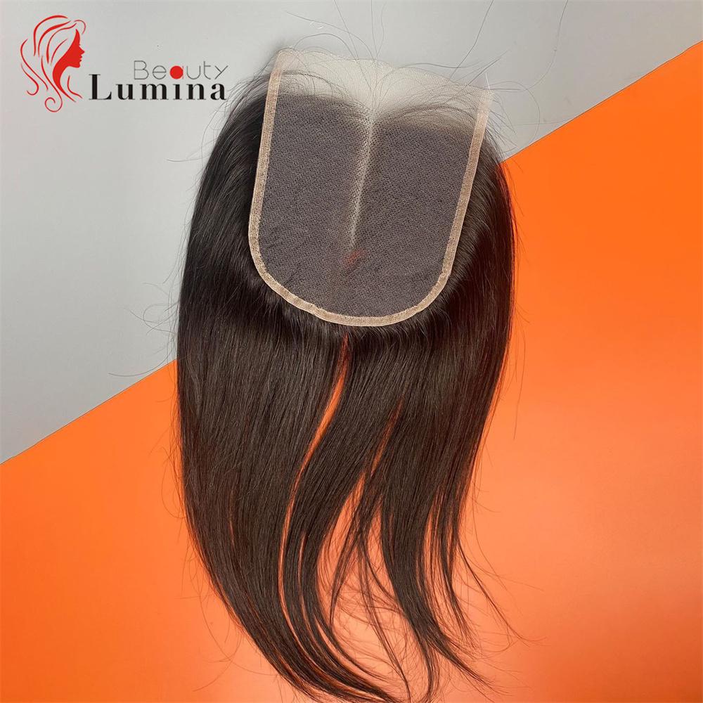 Straight Lace Closure Only Straight Human Hair Real HD Transparent Lace Frontals 4x4 Lace Closure