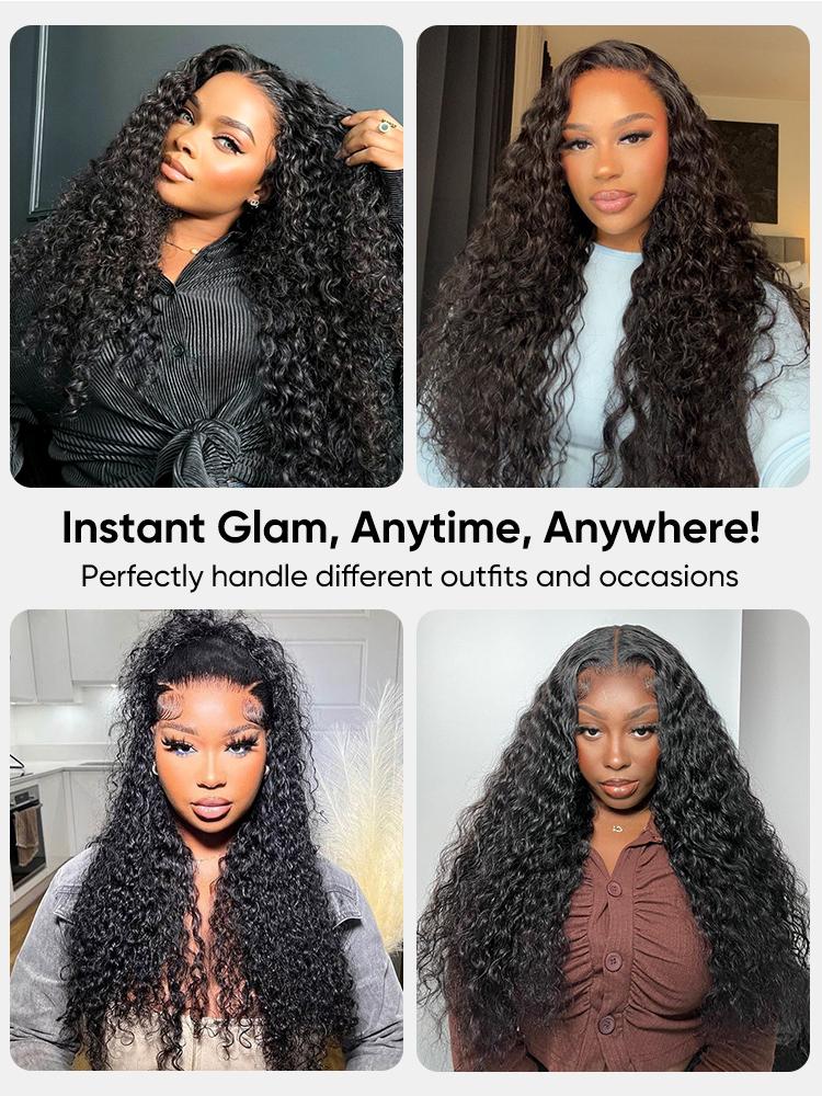 Water Wave Lace Front Wigs Glueless Wig Human Hair Ready To Wear Wigs Brazilian Lace Frontal Human