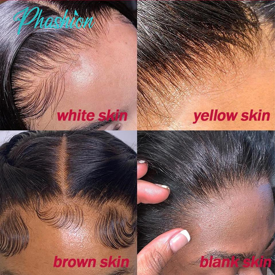 Phashion Real HD Full Long 13x6 Lace Frontal Only Kinky Curl Straight Loose Deep Water Wave Pre