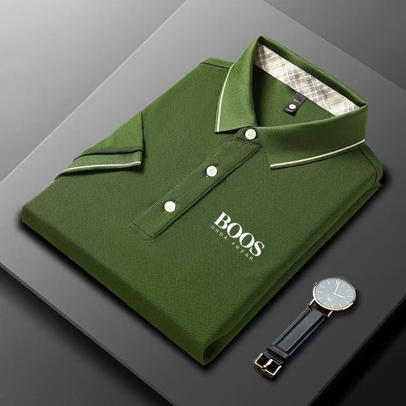 New Style Embroidered Mens High-end Summer Loose Short-sleeved POLO Shirt Casual and Fashionable Top