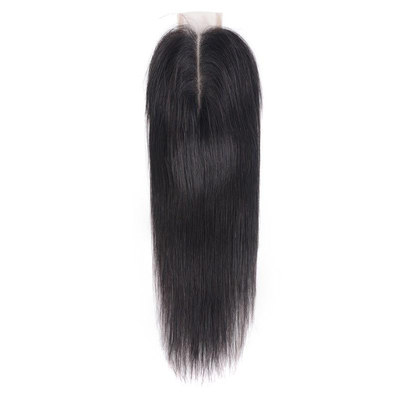 2x6 Straight Human Hair Lace Closure Natural Color Pre-Plucked 100% Brazilian Virgin Hair 10-20 Inch