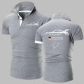 911 GT3 RS Heavyweight Polo Shirt  Nrburgring Track F1 Polos Shirts Mens Solid Color High Quality