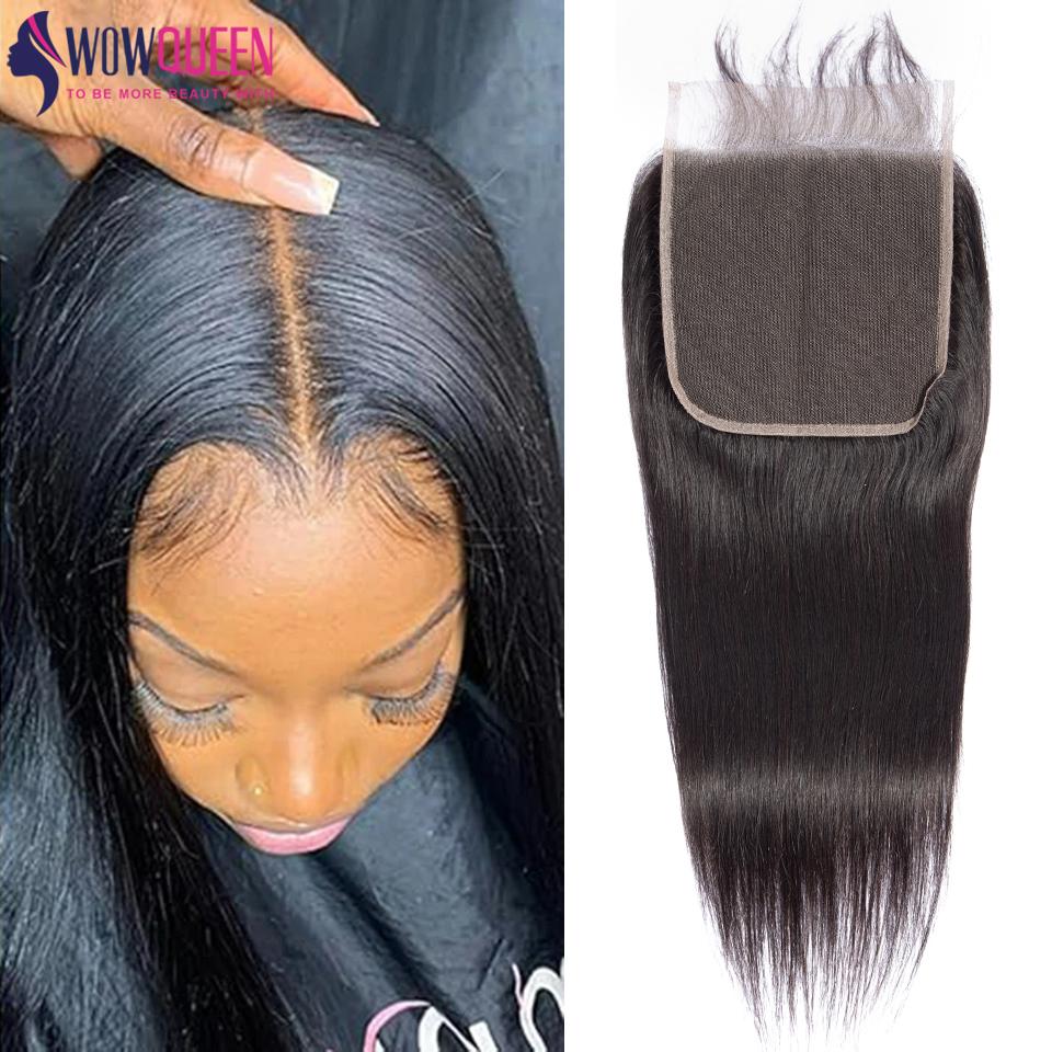 Straight 4x4 5x5 6x6 Lace Closure Only 100% Human Hair Transparent 13x4 Lace Frontal Human Hair Ear